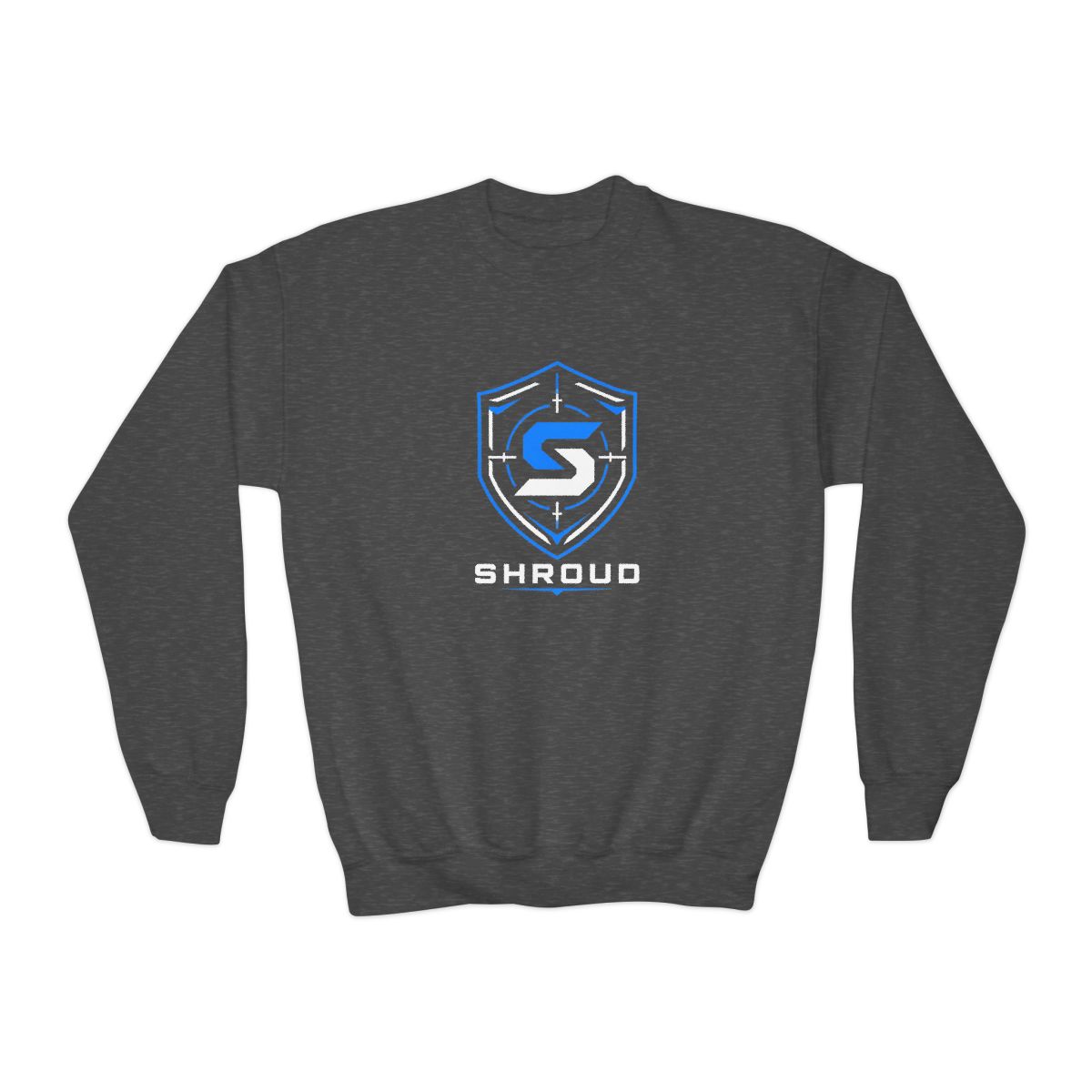 Shroud " at the center, representing Shroud" Kids Crewneck